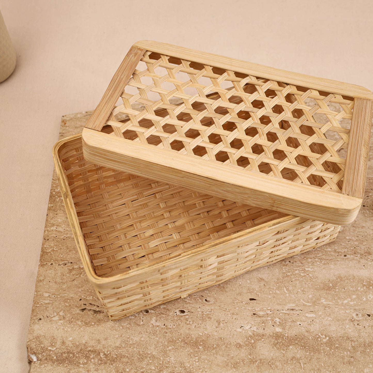 Greenkraft Handcrafted Bamboo Rectangular Box (11 x 7 in) 03