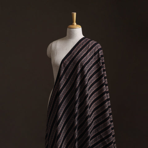 Black - Kutch Hand Block Print Natural Dyed Cotton Ajrakh Fabric 19