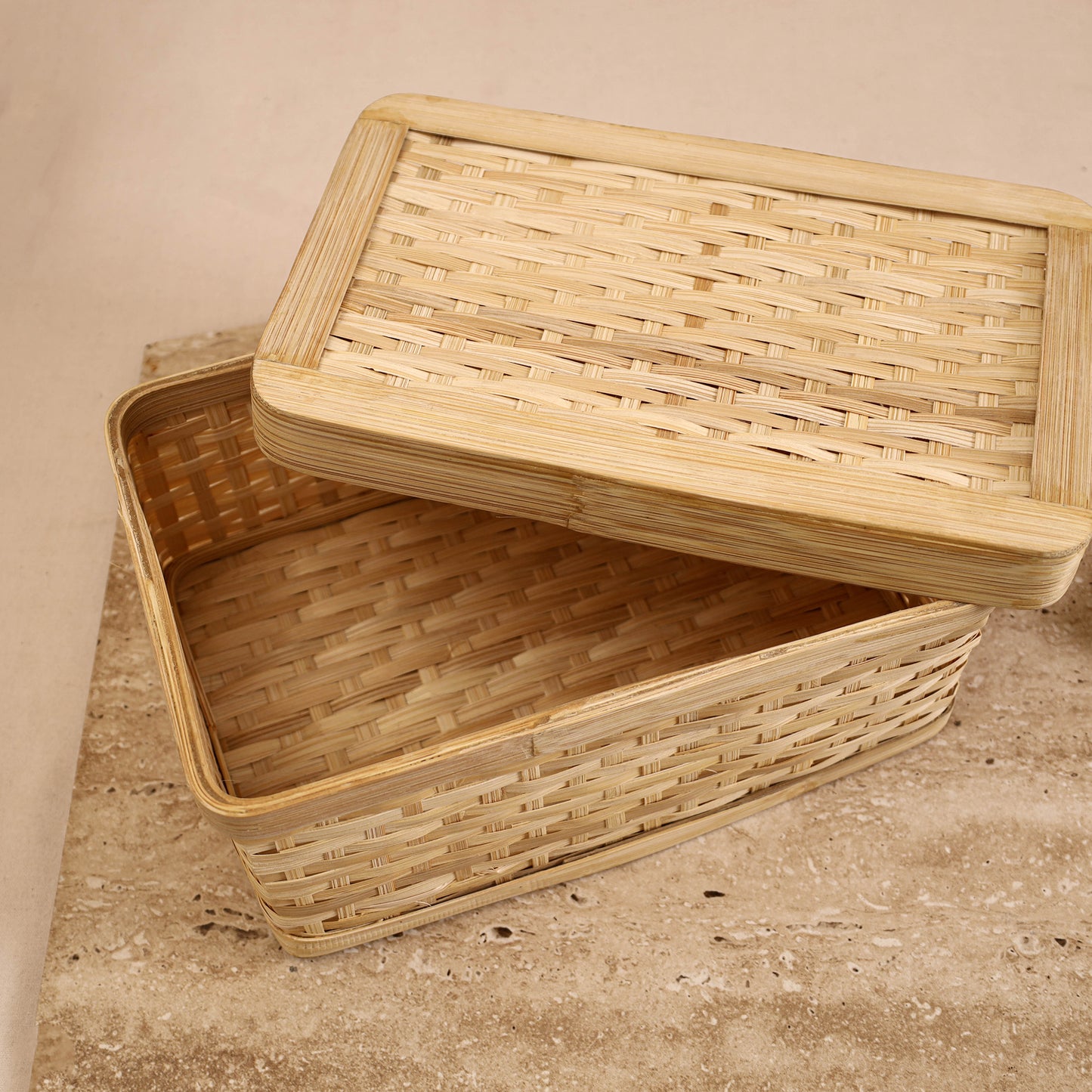 Greenkraft Handcrafted Bamboo Rectangular Box (11 x 7 in) 02