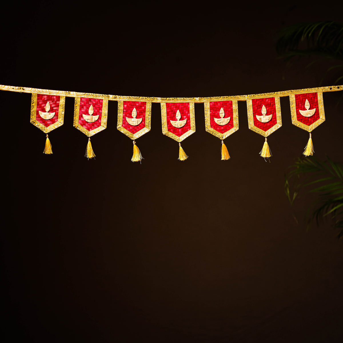 Greenkraft Diya Handcrafted Bamboo Toran for Home Decor 33