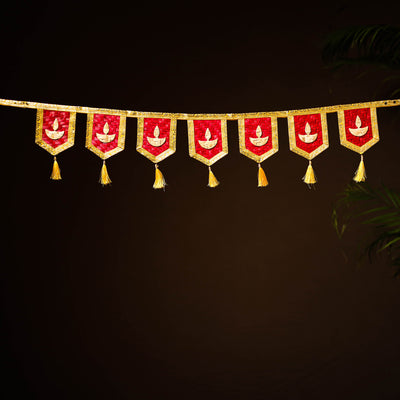Greenkraft Diya Handcrafted Bamboo Toran for Home Decor 33