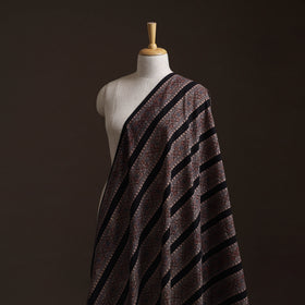 Black - Natural Dyed Cotton Kutch Hand Block Ajrakh Print Fabric 10