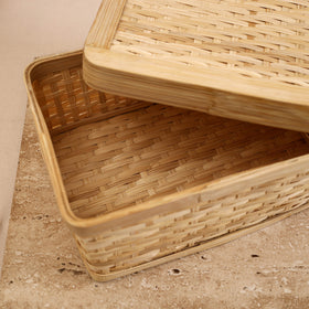 Greenkraft Handcrafted Bamboo Rectangular Box (11 x 7 in) 02