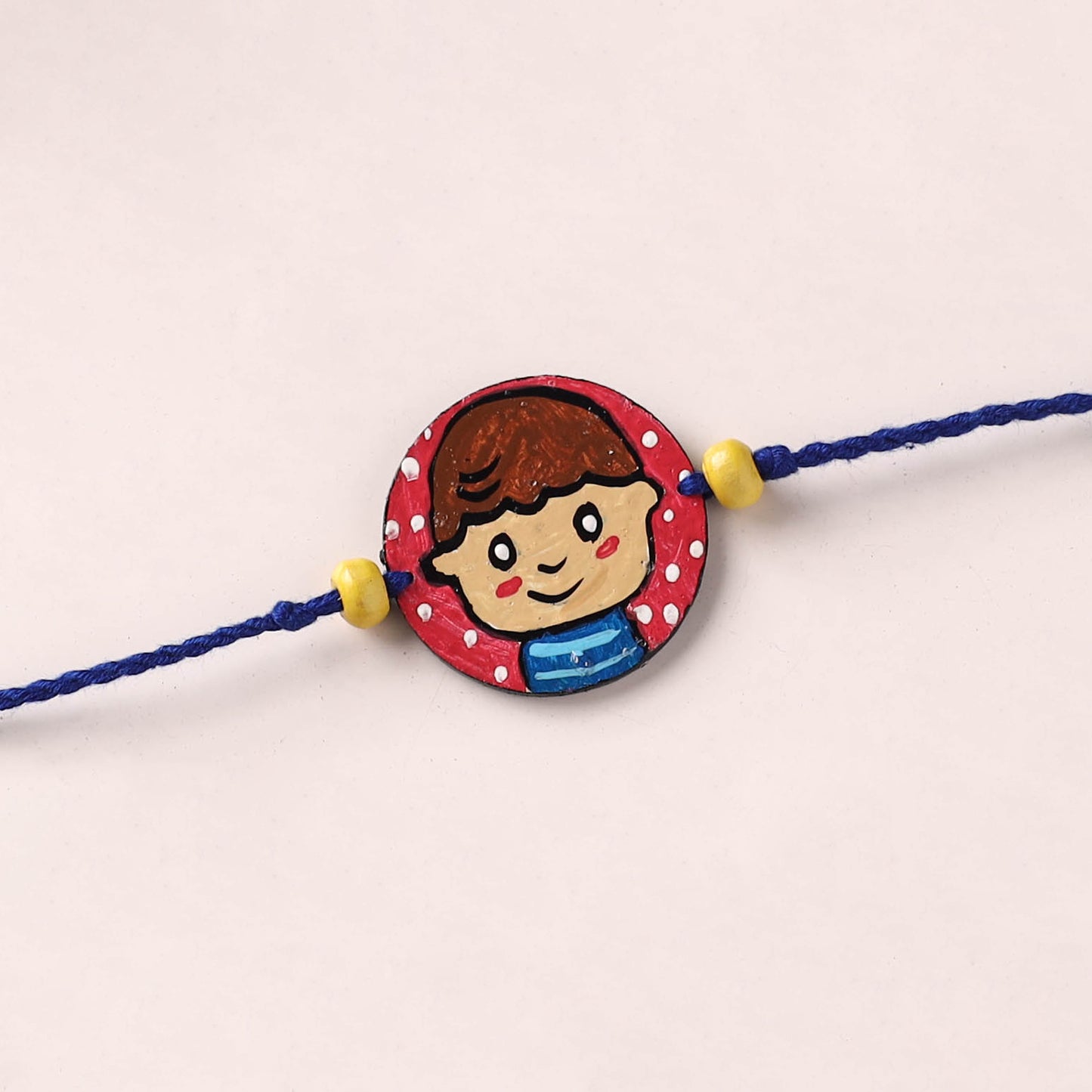 Boy - Handpainted Wooden Rakhi for Kids 12