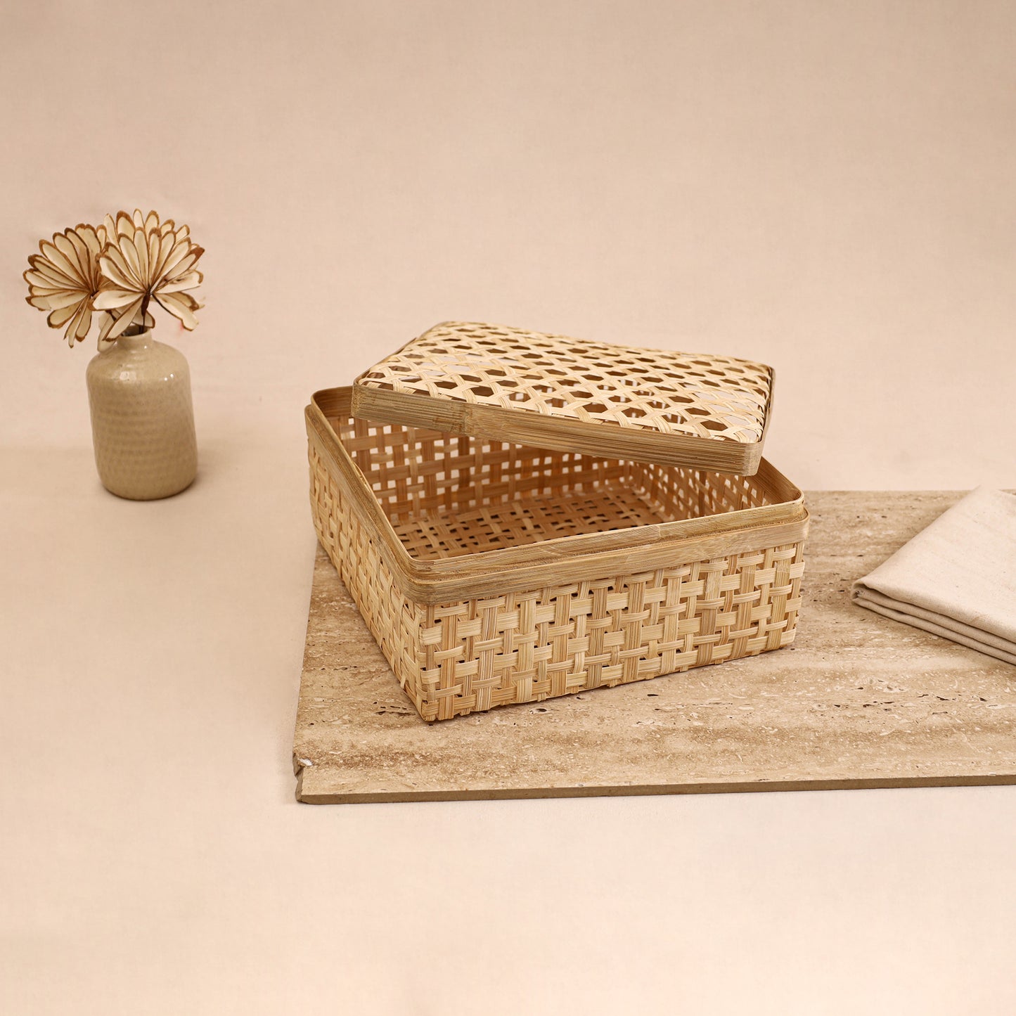 Greenkraft Handcrafted Bamboo Square Box (11 x 11 in) 04