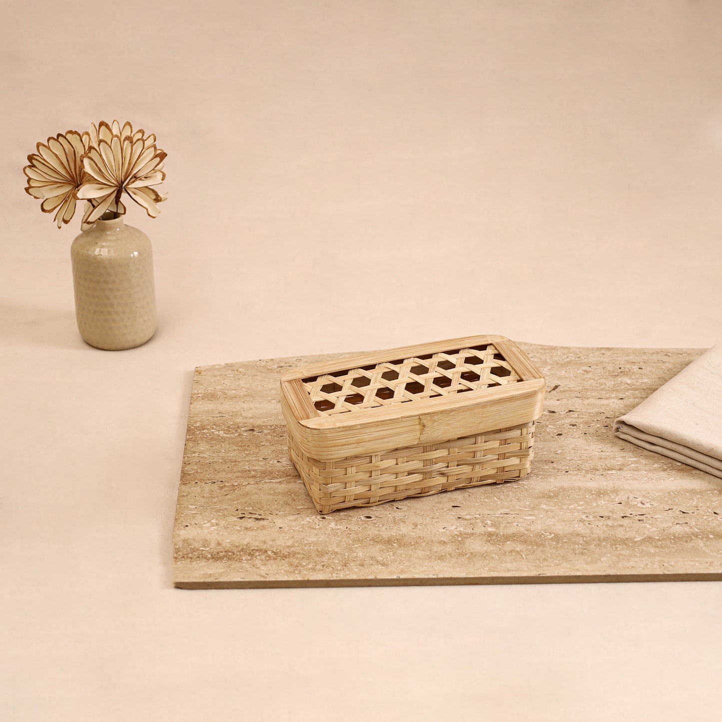 Greenkraft Handcrafted Bamboo Rectangular Box (8 x 4 in) 01