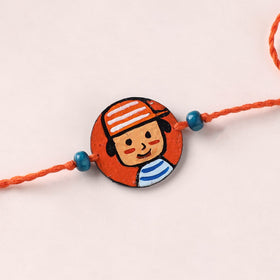 Boy - Handpainted Wooden Rakhi for Kids 14