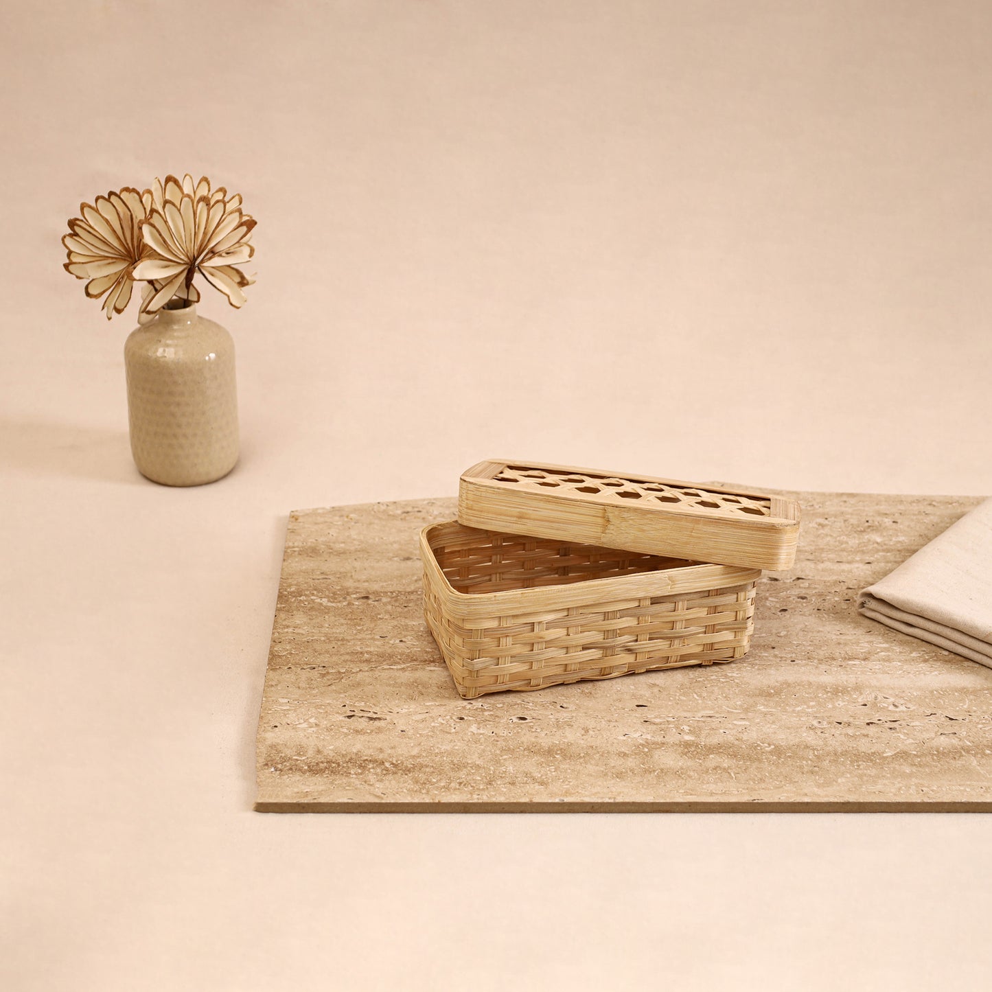 Greenkraft Handcrafted Bamboo Rectangular Box (8 x 4 in) 01