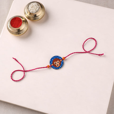 Monkey - Handpainted Wooden Rakhi for Kids 15