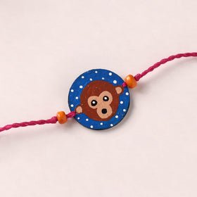 Monkey - Handpainted Wooden Rakhi for Kids 15