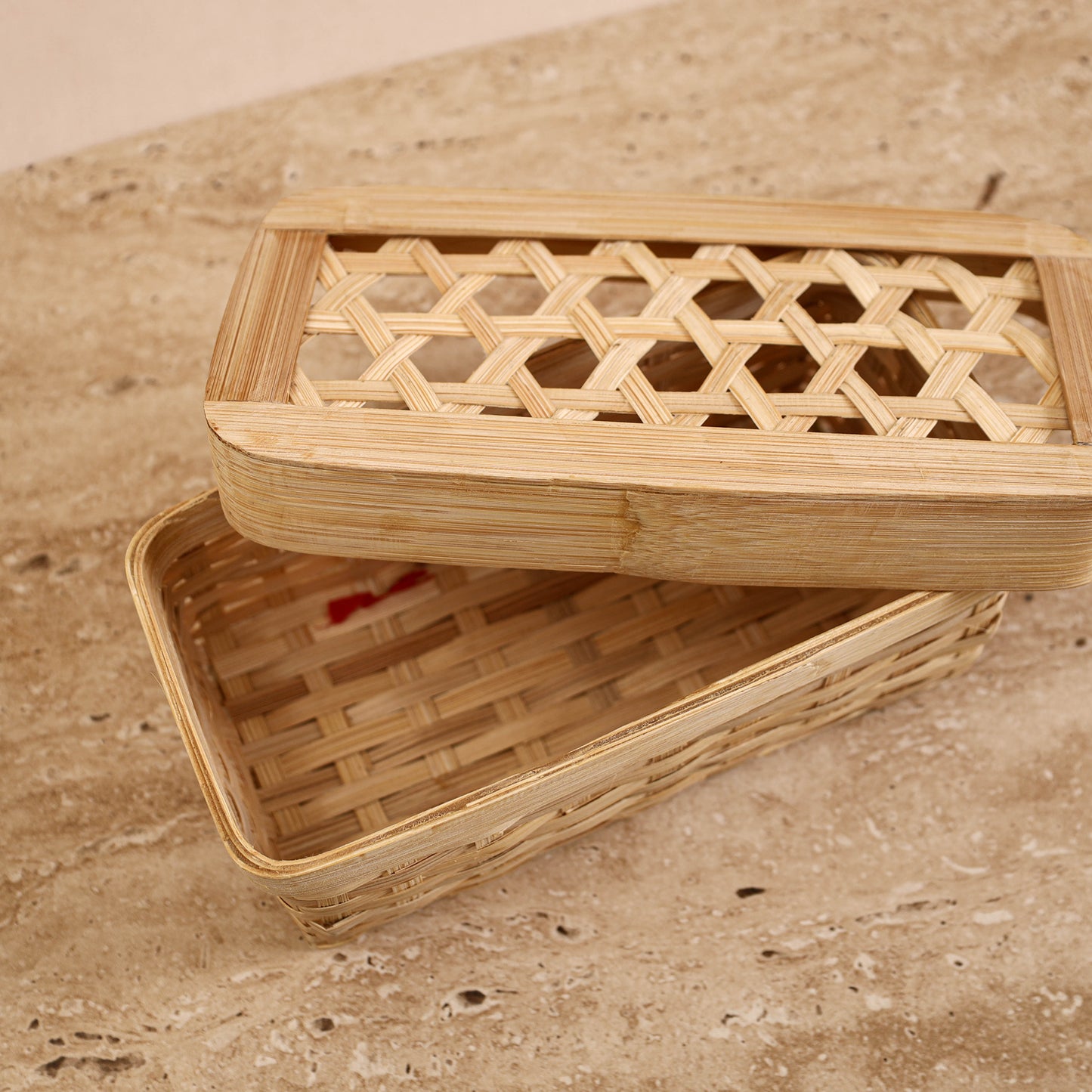 Greenkraft Handcrafted Bamboo Rectangular Box (8 x 4 in) 01
