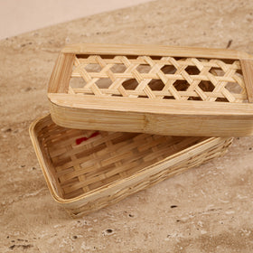 Greenkraft Handcrafted Bamboo Rectangular Box (8 x 4 in) 01