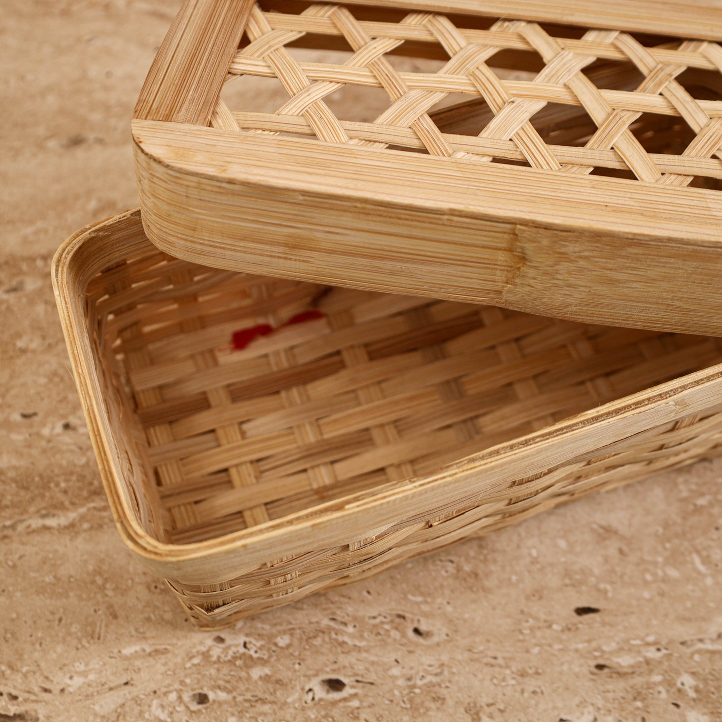 Greenkraft Handcrafted Bamboo Rectangular Box (8 x 4 in) 01