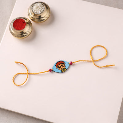Boy - Handpainted Wooden Rakhi for Kids 17