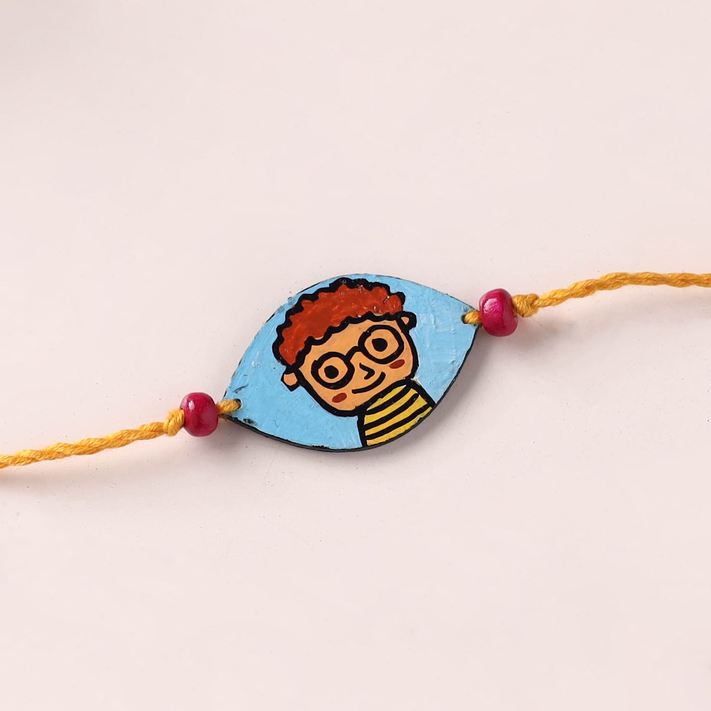 Boy - Handpainted Wooden Rakhi for Kids 17