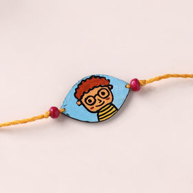 Boy - Handpainted Wooden Rakhi for Kids 17