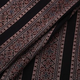 Black - Kutch Hand Block Print Natural Dyed Cotton Ajrakh Fabric 41