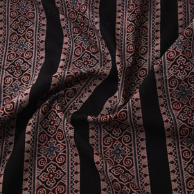 Black - Kutch Hand Block Print Natural Dyed Cotton Ajrakh Fabric 41