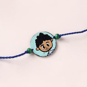 Boy - Handpainted Wooden Rakhi for Kids 19