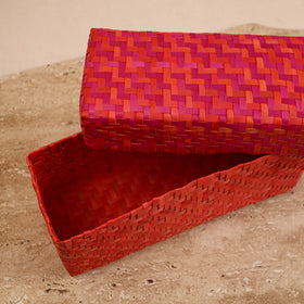 Greenkraft Handcrafted Palm Leaf Rectangular Box (10 x 4 in) 08