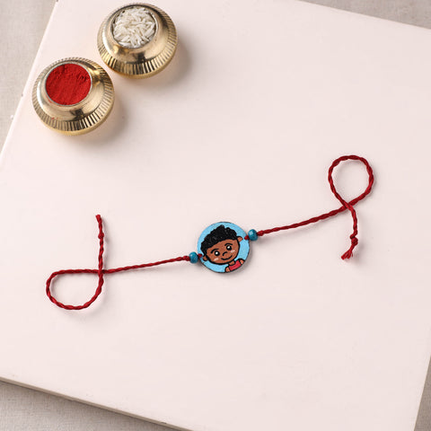 Boy - Handpainted Wooden Rakhi for Kids 21