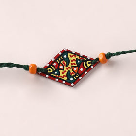 Mandala Art Handpainted Wooden Rakhi 29