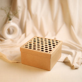 Greenkraft Handcrafted Cardboard Square Box with Bamboo Lid (8 x 8 in) 57