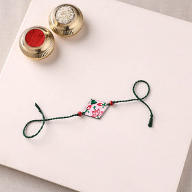 Mandala Art Handpainted Wooden Rakhi 31