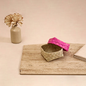 Greenkraft Handcrafted Palm Leaf Box (Small - 5 x 5 in) 16