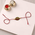 Mandala Art Handpainted Wooden Rakhi 34