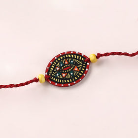 Mandala Art Handpainted Wooden Rakhi 35