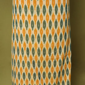 Yellow - 3pc handloom cotton unstitched pochampally ikat