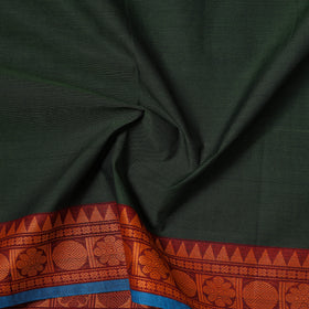 Green - Kanchipuram Cotton Fabric with Thread Zari Border 03
