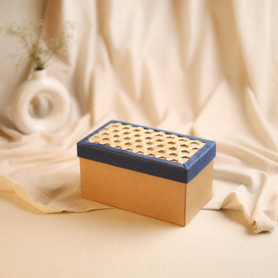 Greenkraft Handcrafted Cardboard Rectangular Box with Bamboo Lid (8 x 5 in) 55