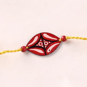 Mandala Art Handpainted Wooden Rakhi 41