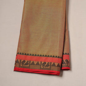 Brown - Kanchipuram Cotton Fabric with Thread Zari Border 06
