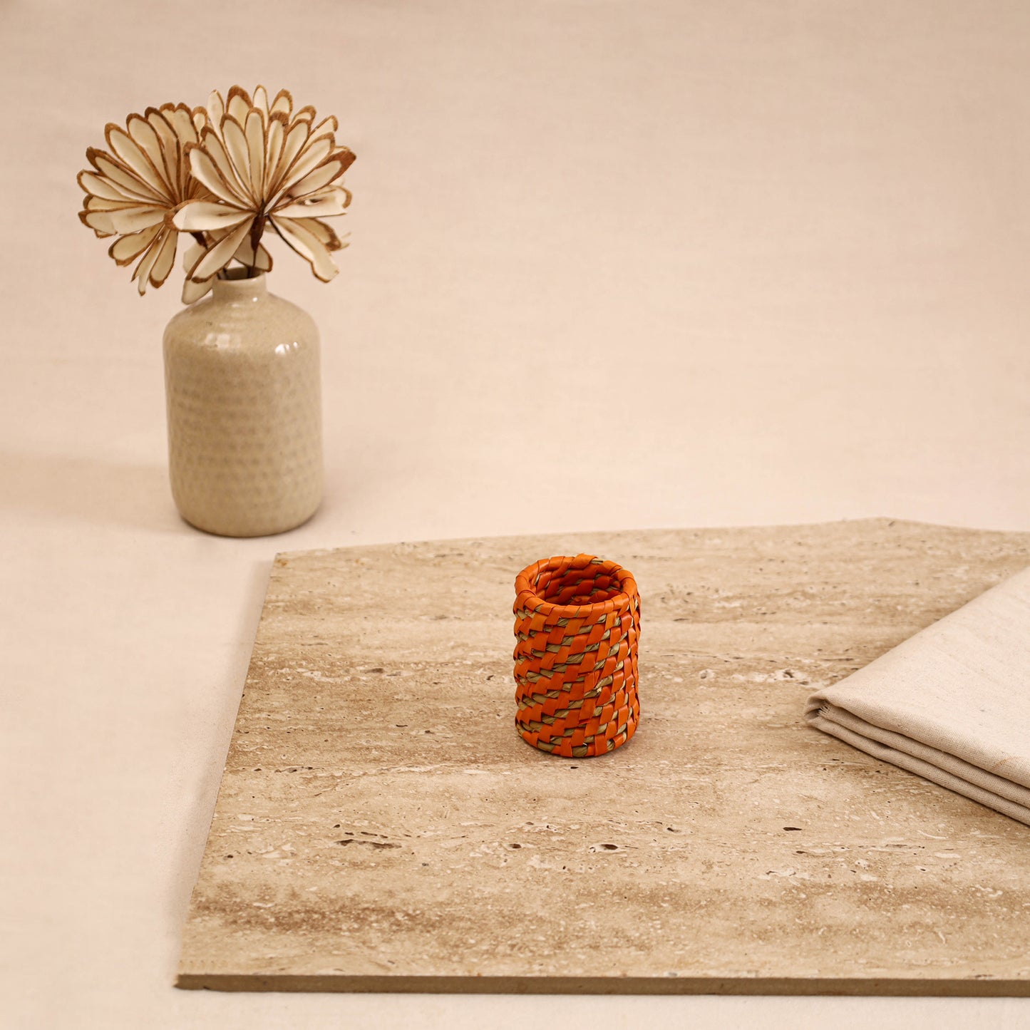 Greenkraft Handcrafted Palm Leaf Napkin Ring 07