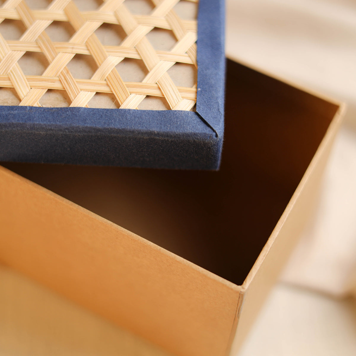 Greenkraft Handcrafted Cardboard Rectangular Box with Bamboo Lid (8 x 5 in) 55