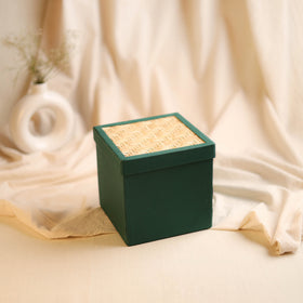 Greenkraft Handcrafted Cardboard Square Box with Bamboo Lid (7 x 7 in) 58
