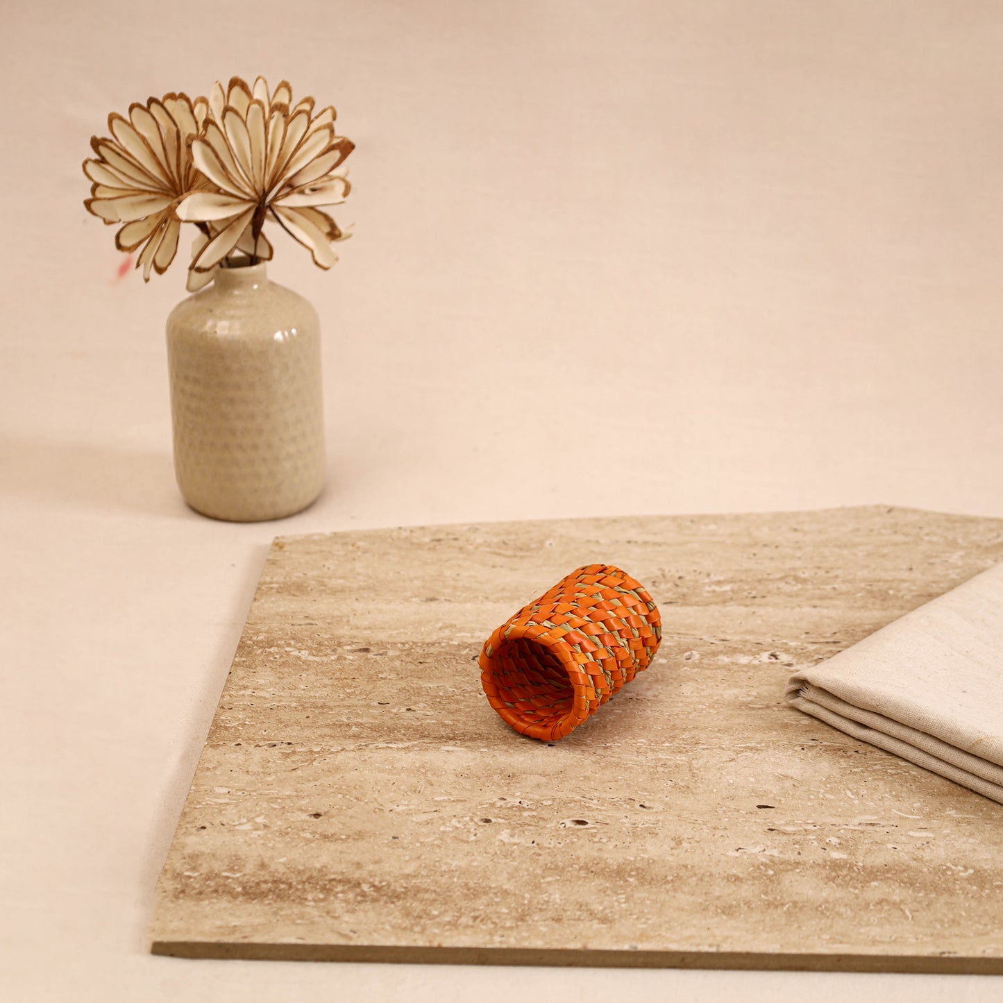 Greenkraft Handcrafted Palm Leaf Napkin Ring 07