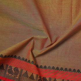 Brown - Kanchipuram Cotton Fabric with Thread Zari Border 06