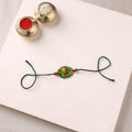 Mandala Art Handpainted Wooden Rakhi 45