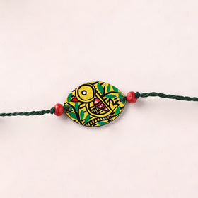 Mandala Art Handpainted Wooden Rakhi 45