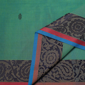 Green - Kanchipuram Buti Cotton Fabric with Thread Border 08