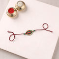 Mandala Art Handpainted Wooden Rakhi 50