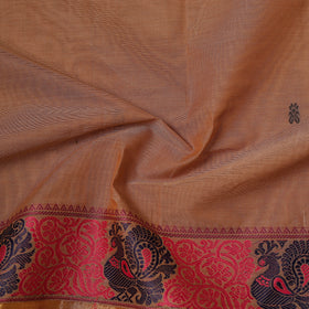 Brown - Kanchipuram Buti Cotton Fabric with Thread Border 10
