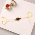 Mandala Art Handpainted Wooden Rakhi 51