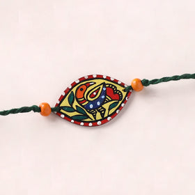 Mandala Art Handpainted Wooden Rakhi 53