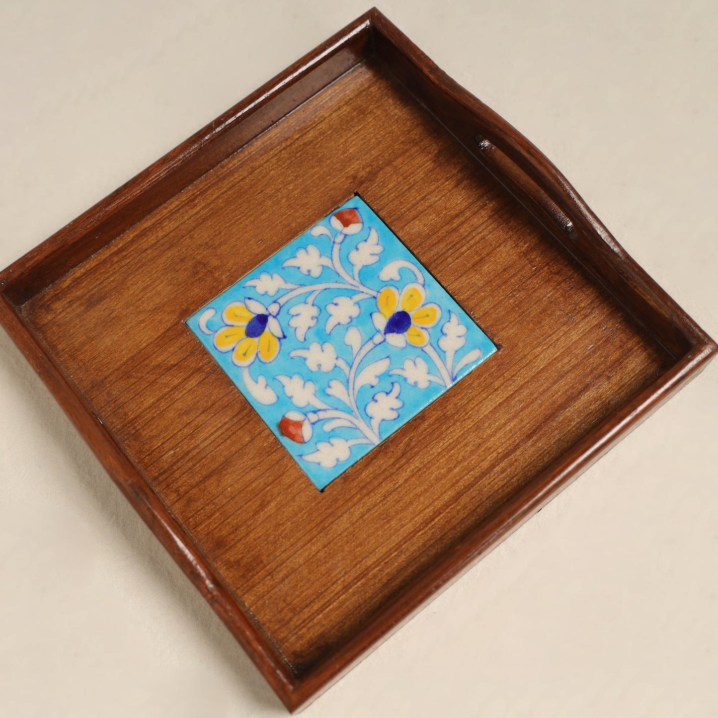 Handcrafted Blue Pottery Serving Tray 59