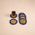 Handcrafted Crochet Work Eco-Friendly Wheat Grass Coasters (Set of 6) 05